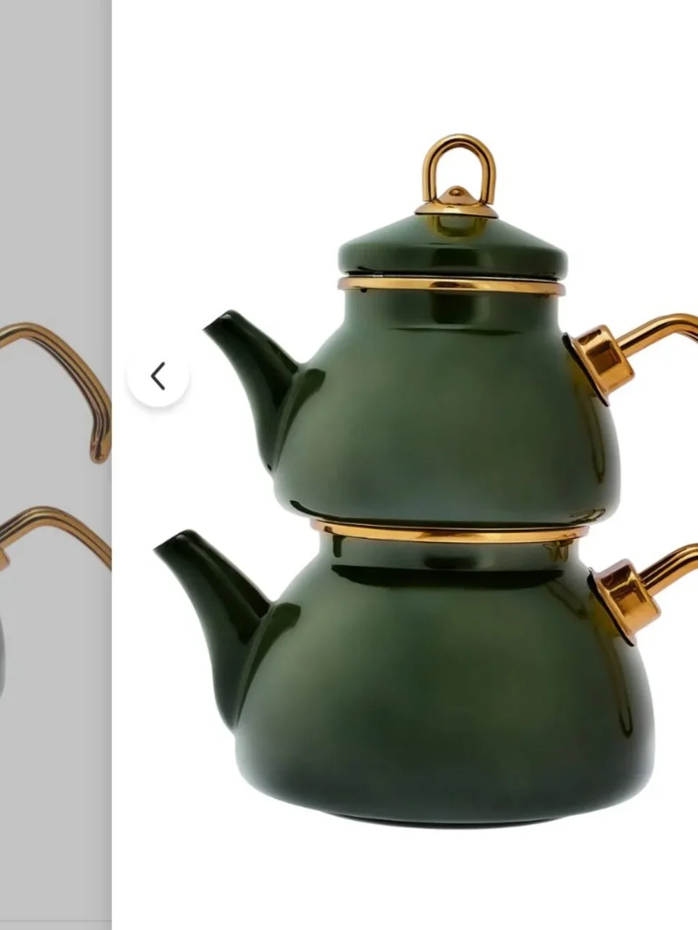 Turkish Tea Pot in Enameled Metal